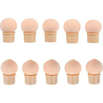 Štětec na gelové nehty a nail art s výměnnou houbičkou | nástroj na manikúru, pomůcka na nehty - 10dílná kulatá a ostrá