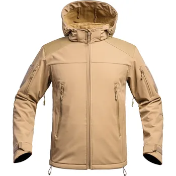 Pánská softshellová bunda Bunda FIGHTER V2 softshell s kapucí TAN Bunda FIGHTER V2 softshell s kapucí TAN vel. 4XL