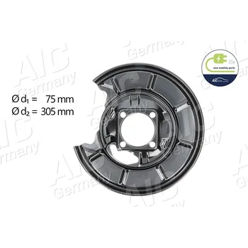 Brzdový kotouč Ochranný plech proti rozstřikování, brzdový kotouč A.I.C. 55686