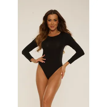 Body De Lafense body Chloe 805 - černá, XXL (Dámské body s dlouhým rukávem De Lafense)