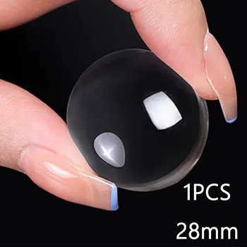 Průhledné silikonové razítko na nehty se škrabkou pro zdobení | razítko, nehtové nástroje - Silikonový hrot 2,8 cm