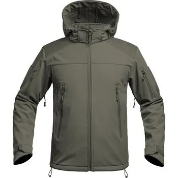 Pánská softshellová bunda Bunda FIGHTER V2 softshell s kapucí ZELENÁ Bunda FIGHTER V2 softshell s kapucí ZELENÁ vel. S