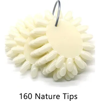 Umělé nehty 50dílný vzorník na nehty vějířový oválný tvar | vzorník nehtů, nehtové doplňky - 20