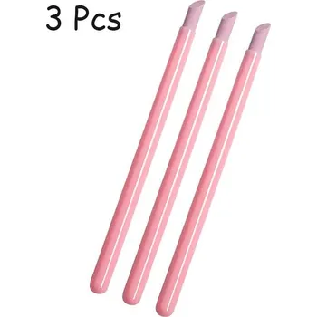 Odstraňovač kůžičky a pilník pro nail art | nástroj, pomůcka - Růžová - 3 ks