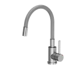 Šedá/nerez ohebná kuchyňská dřezová baterie QUADRON MAGGIE