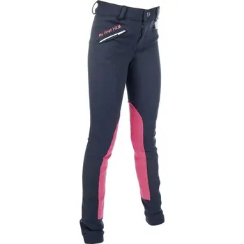Jezdecké oblečení HKM Rajtky My First HKM, s kolenními záplatami, dětské, navy/dark pink 110