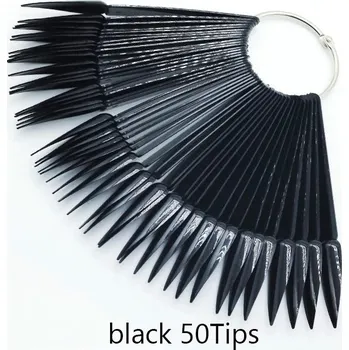 Umělé nehty 50dílný vzorník na nehty vějířový oválný tvar | vzorník nehtů, nehtové doplňky - 18 let