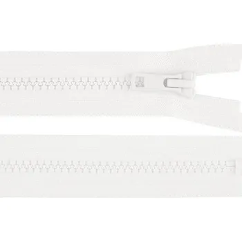 Zip Kostěný zip YKK No 5 délka 70 cm bundový - 501 bílá