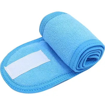 Čelenka Makeup froté čelenka na suchý zip | čelenka na líčení, kosmetická čelenka - Modrý