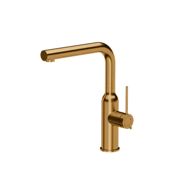 Vodovodní baterie Kuchyňská dřezová baterie QUADRON ANGELINA Q LINE s výsuvnou hubicí v měděné barvě