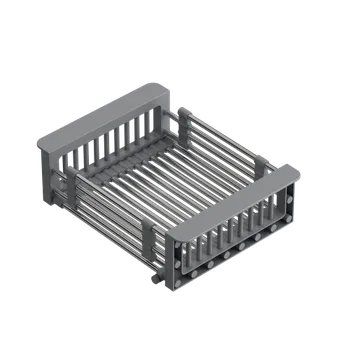 Nastavitelný košík do dřezu šedý/nerezový QUADRON