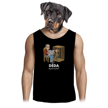 Pánské tílko Bastard Děda hlídá pánské tílko Black