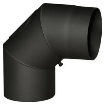 Kouřovod Kouřovod koleno s čistícím otvorem pr. 145/90°/1,5 mm