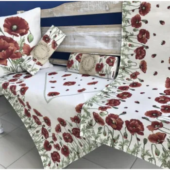 ubrus Tegatex Gobelínový ubrus - vlčí máky s beruškou Velikost: 40*100 cm