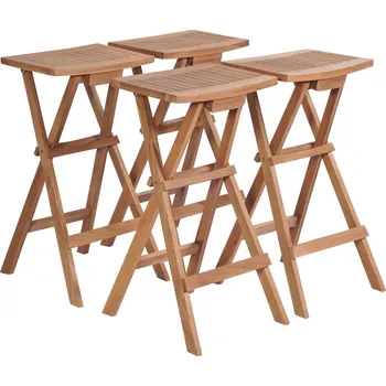Stolička Skládací barové stoličky 4 ks masivní teak IM_44728