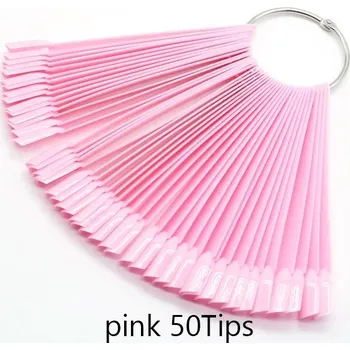 Umělé nehty 50dílný vzorník na nehty vějířový oválný tvar | vzorník nehtů, nehtové doplňky - 10