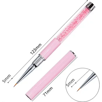 Štětec na gelové nehty a zdobení | štětec, nehtový doplněk - Růžová 5mm