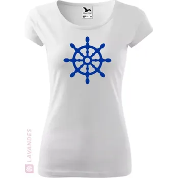 Dámské tričko Kormidlo velké, dámské, bílá, 3XL (Dámské tričko pro vodáky)