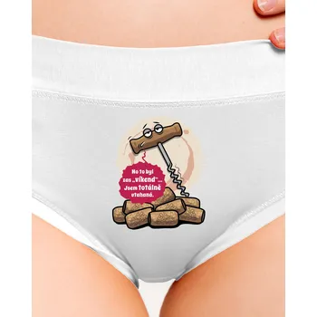 Souprava dámského spodního prádla Bastard Utahaná vývrtka dámské kalhotky White