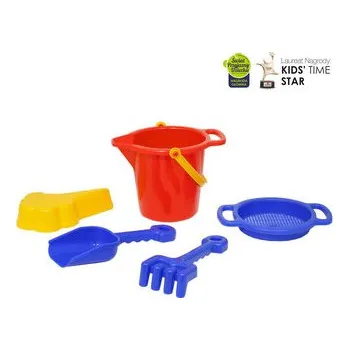 Hra na zahradu PLASTO Wiaderko z akcesoriami do piasku 5 elementów PLA1509