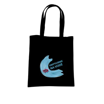 Nákupní taška Bastard Driftujeme na vodě taška Black