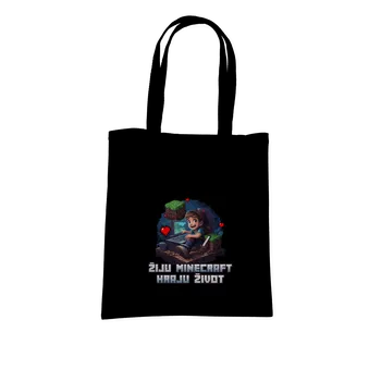 Nákupní taška Bastard Žiju Minecraft taška Black