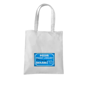 Nákupní taška Bastard Pozor, nesahat taška White