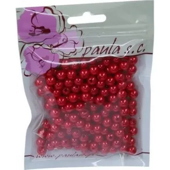 Dětské navlékací korálky Korálky 8mm červené plastové 50 g