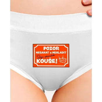 Souprava dámského spodního prádla Bastard Pozor, nesahat dámské kalhotky White