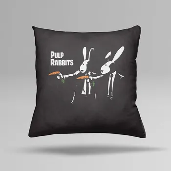 Polštář Bastard Historky z klobouku polštář - černá