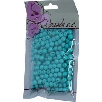 Dětské navlékací korálky Korálky 8mm tyrkysové matné plastové 50 g
