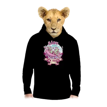 Chlapecká mikina Bastard Žáby na vodě dětská mikina klokanka Black