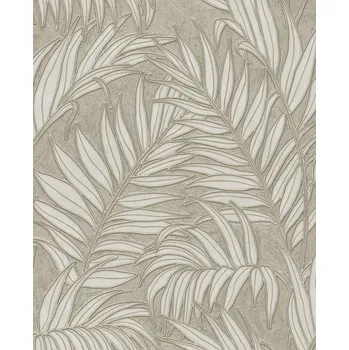 Tapeta Eijffinger Vliesová tapeta na zeď, hnědo-šedá, listy, 350554, Riviera Maison, Eijffinger, velikost 10 x 0,52 m