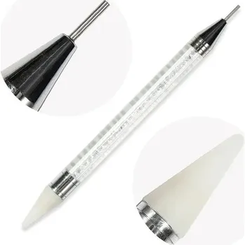 Nail art štětec pro zdobení nehtů s voskovou špičkou | štětec na nehty, zdobicí pero - Bílý