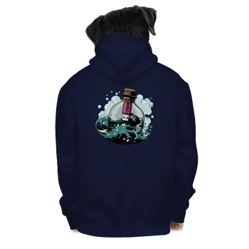 Pánská mikina Bastard USB vzkaz v láhvi pánská mikina na zip Navy