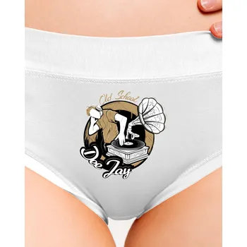 Souprava dámského spodního prádla Bastard Old School DJ dámské kalhotky White