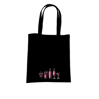 Nákupní taška Bastard Evoluce červeného vína taška Black