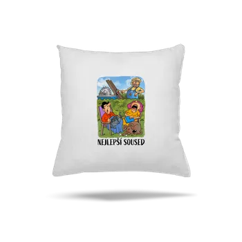 Polštář Bastard Nejlepší soused polštář White