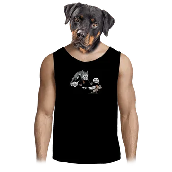 Pánské tílko Bastard Alergická kočka a myš pánské tílko Black