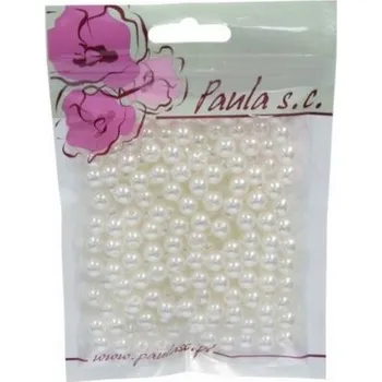 Dětské navlékací korálky Korálky 8mm krémové plastové 50 g