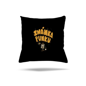 Polštář Bastard Vylitá známka punku polštář Black