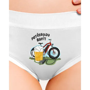 Souprava dámského spodního prádla Bastard Potřebuju napít dámské kalhotky White