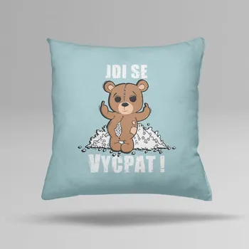 Polštář Bastard Jdi se vycpat polštář - modrá