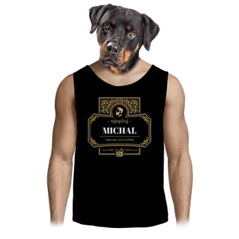 Pánské tílko Bastard Alkoholová etiketa pánské tílko Black