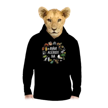 Chlapecká mikina Bastard Mám alergii na... + fix dětská mikina klokanka Black