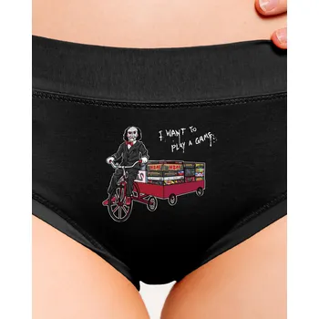 Souprava dámského spodního prádla Bastard Chci si zahrát hru dámské kalhotky Black