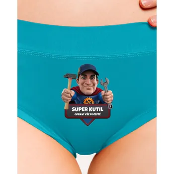 Souprava dámského spodního prádla Bastard Super táta dámské kalhotky Turquoise