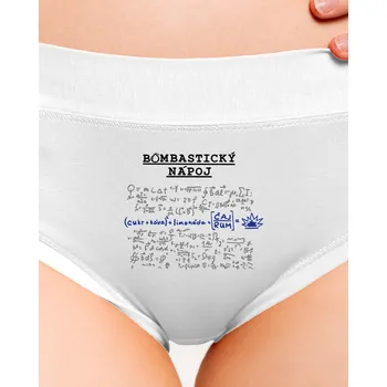 Souprava dámského spodního prádla Bastard Bombastický nápoj dámské kalhotky White