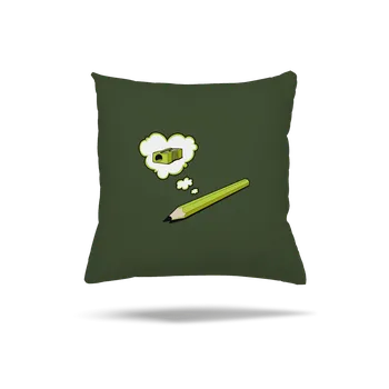 Polštář Bastard Tužka a Ořezávátko polštář Olive Green