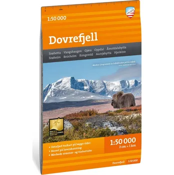 Turkart Dovrefjell 1:50 000 - turistická mapa